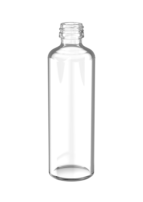 50ml Kruik, PP18 schroefmonding, helder glas