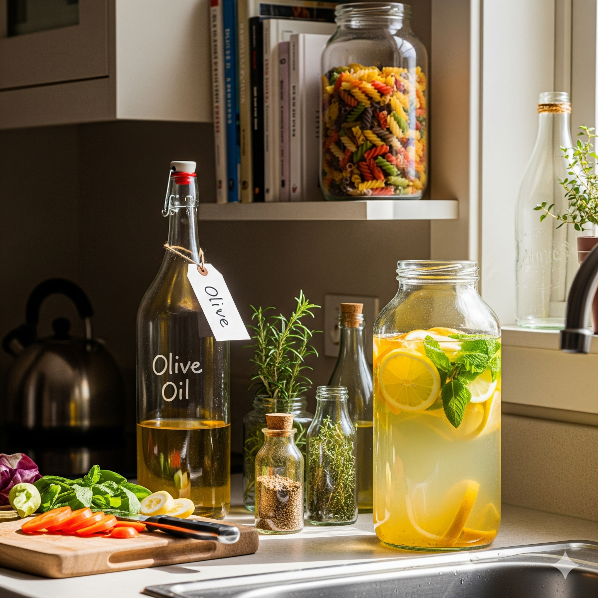 glas in de keuken